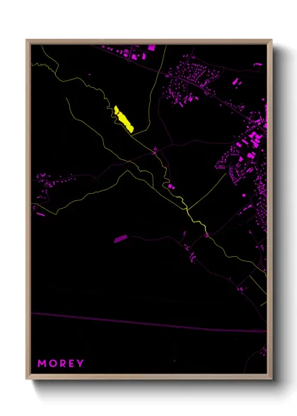 Une affiche de carte sur Morey