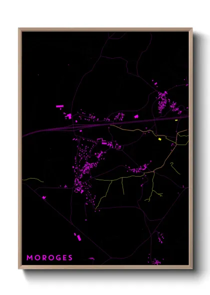 Une affiche de carte sur Moroges