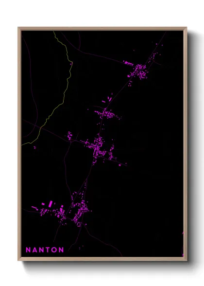 Une affiche de carte sur Nanton