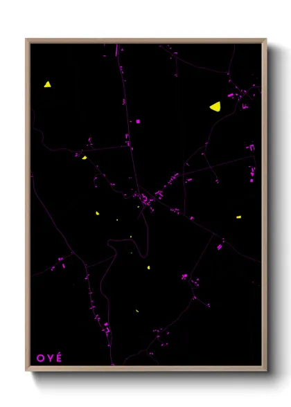 Une affiche de carte sur Oyé