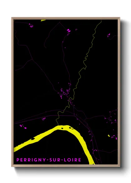 Une affiche de carte sur Perrigny-sur-Loire