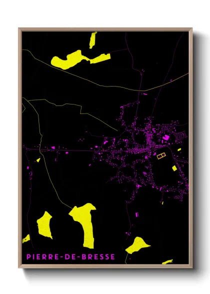 Une affiche de carte sur Pierre-de-Bresse