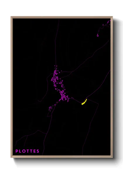 Une affiche de carte sur Plottes