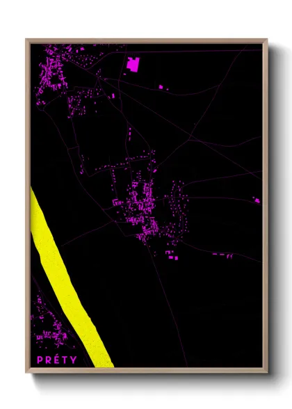 Une affiche de carte sur Préty