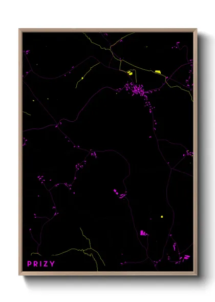 Une affiche de carte sur Prizy