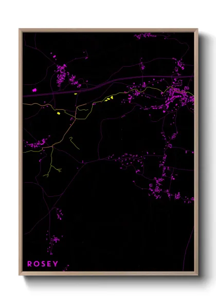 Une affiche de carte sur Rosey