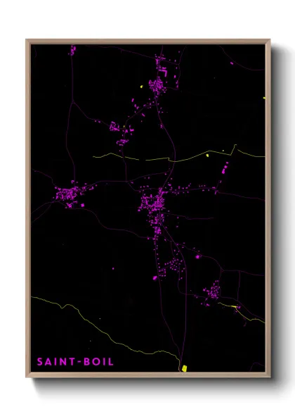 Une affiche de carte sur Saint-Boil