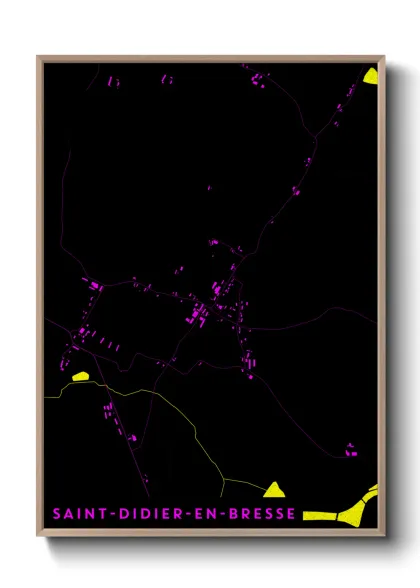 Une affiche de carte sur Saint-Didier-en-Bresse