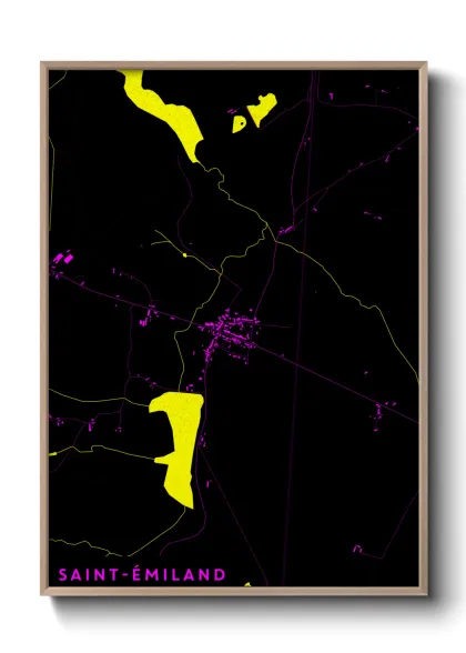 Une affiche de carte sur Saint-Émiland