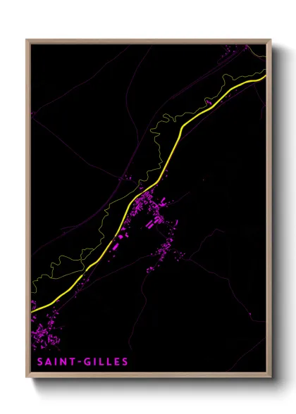 Une affiche de carte sur Saint-Gilles