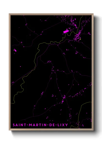 Une affiche de carte sur Saint-Martin-de-Lixy