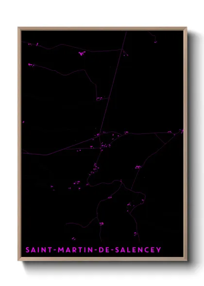 Une affiche de carte sur Saint-Martin-de-Salencey