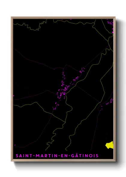Une affiche de carte sur Saint-Martin-en-Gâtinois