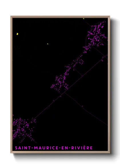 Une affiche de carte sur Saint-Maurice-en-Rivière