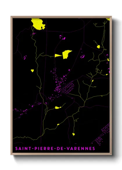 Une affiche de carte sur Saint-Pierre-de-Varennes