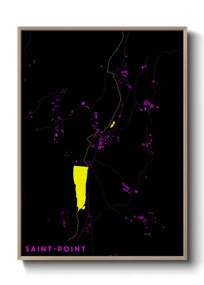 Une affiche de carte sur Saint-Point