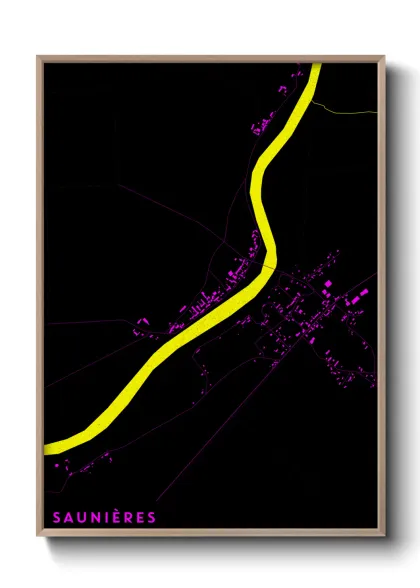 Une affiche de carte sur Saunières