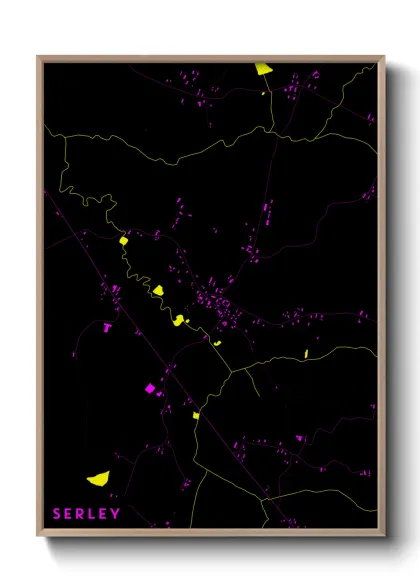 Une affiche de carte sur Serley