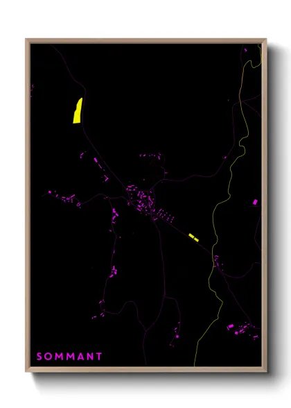 Une affiche de carte sur Sommant