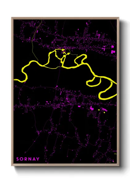 Une affiche de carte sur Sornay