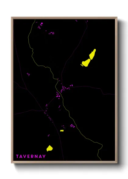 Une affiche de carte sur Tavernay
