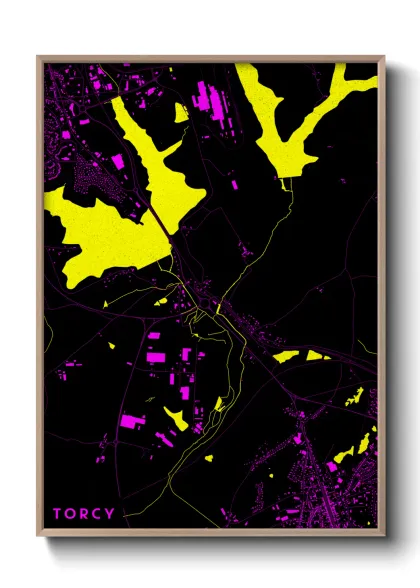 Une affiche de carte sur Torcy