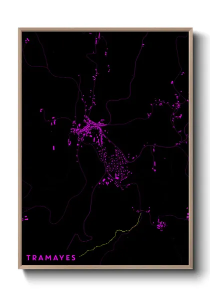 Une affiche de carte sur Tramayes