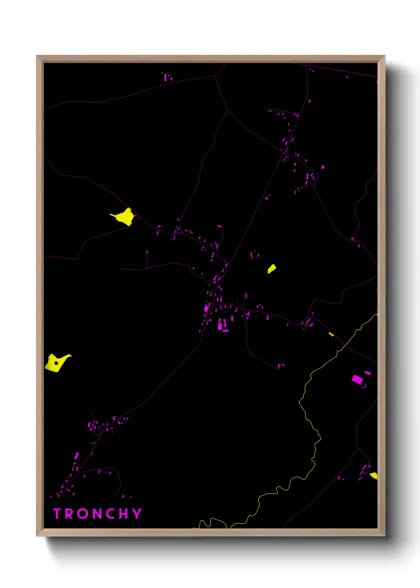 Une affiche de carte sur Tronchy