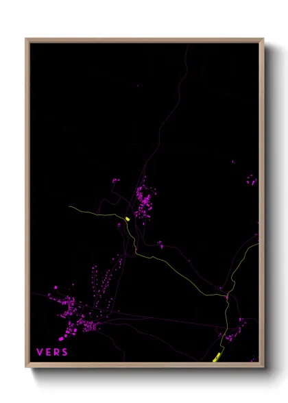 Une affiche de carte sur Vers