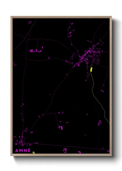 Une affiche de carte sur Amné