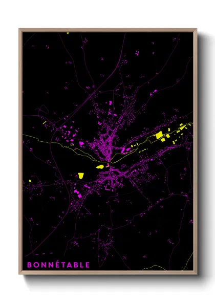 Une affiche de carte sur Bonnétable