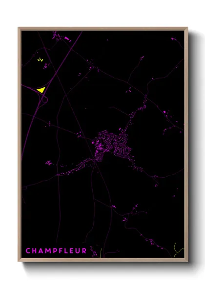 Une affiche de carte sur Champfleur