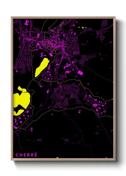 Une affiche de carte sur Cherré