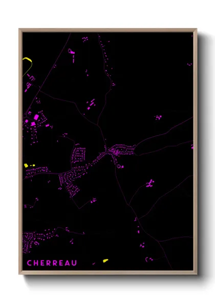 Une affiche de carte sur Cherreau