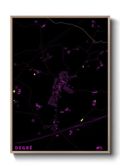 Une affiche de carte sur Degré