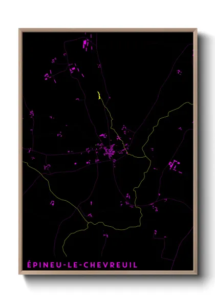 Une affiche de carte sur Épineu-le-Chevreuil