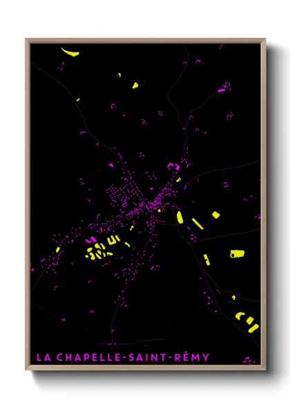 Une affiche de carte sur La Chapelle-Saint-Rémy