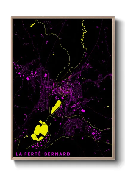 Une affiche de carte sur La Ferté-Bernard