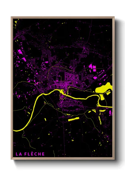 Une affiche de carte sur La Flèche