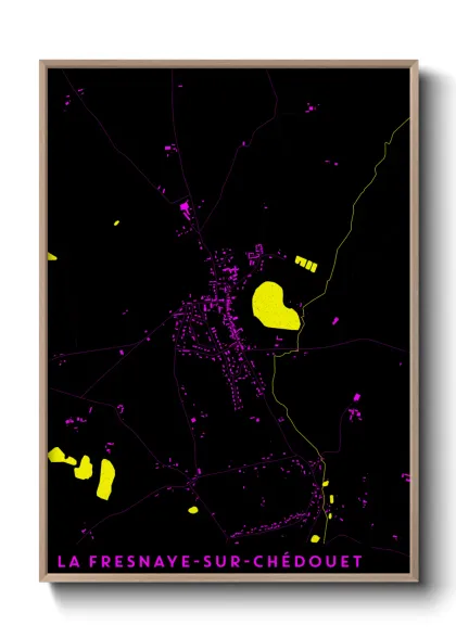 Une affiche de carte sur La Fresnaye-sur-Chédouet
