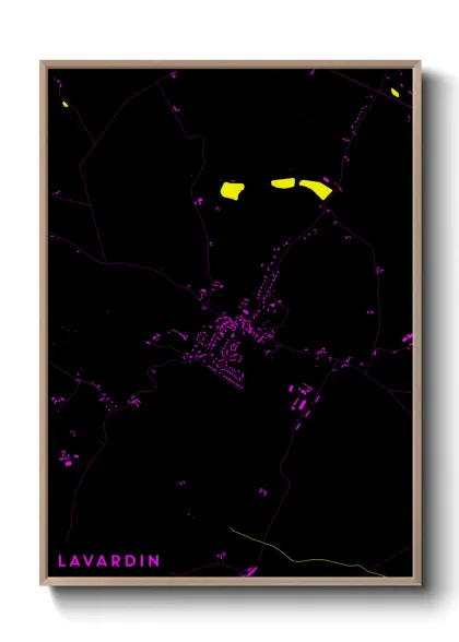 Une affiche de carte sur Lavardin