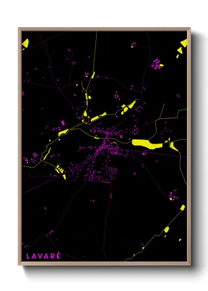 Une affiche de carte sur Lavaré