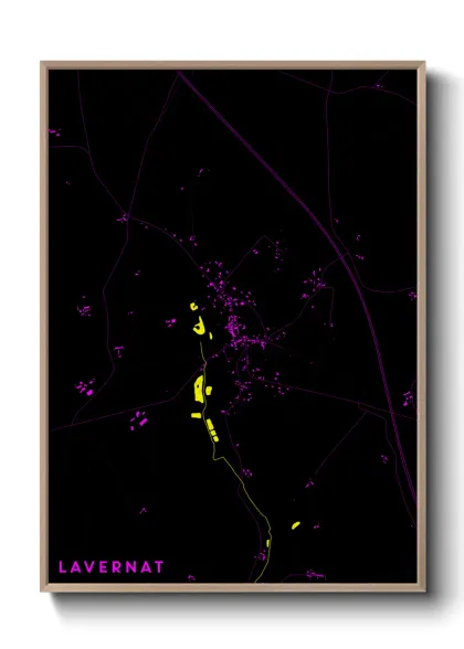Une affiche de carte sur Lavernat