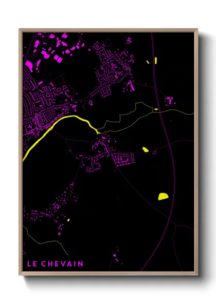 Une affiche de carte sur Le Chevain