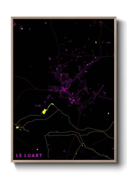 Une affiche de carte sur Le Luart