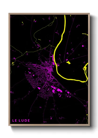 Une affiche de carte sur Le Lude