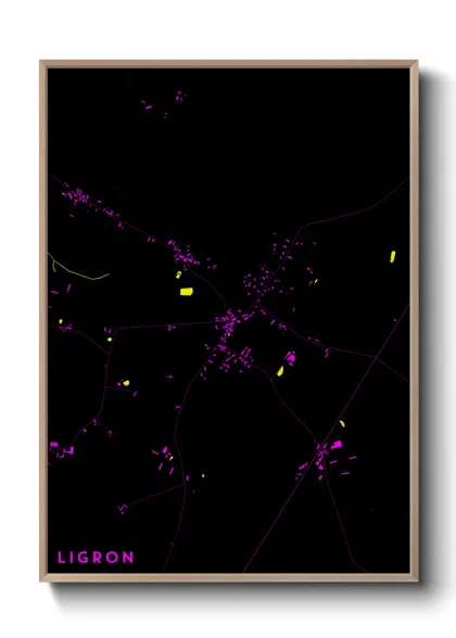 Une affiche de carte sur Ligron