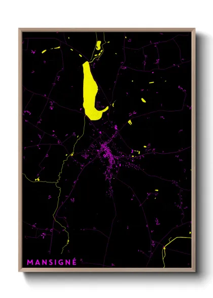 Une affiche de carte sur Mansigné
