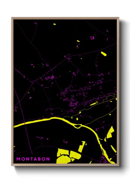 Une affiche de carte sur Montabon