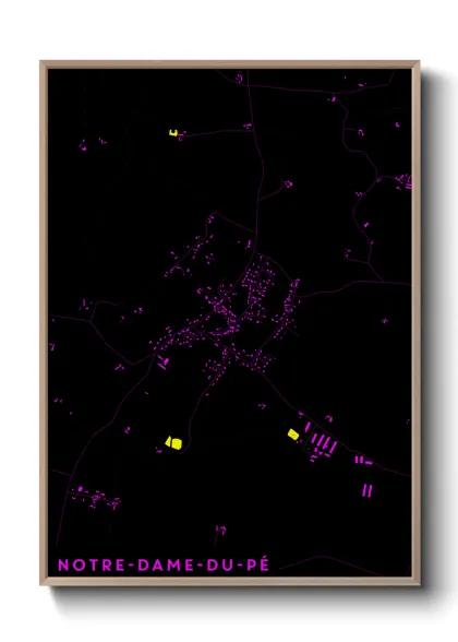 Une affiche de carte sur Notre-Dame-du-Pé